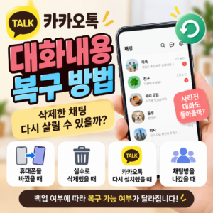 카카오톡 대화내용 복구 방법, 삭제한 채팅 다시 살릴 수 있을까? 4 카톡 대화 복구